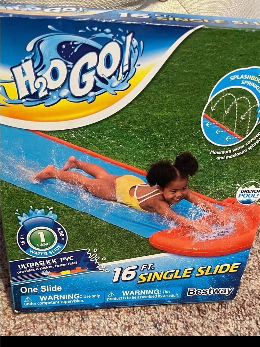 H2OGO! Orange & Blue 16 ft Single Slip 'n Slide